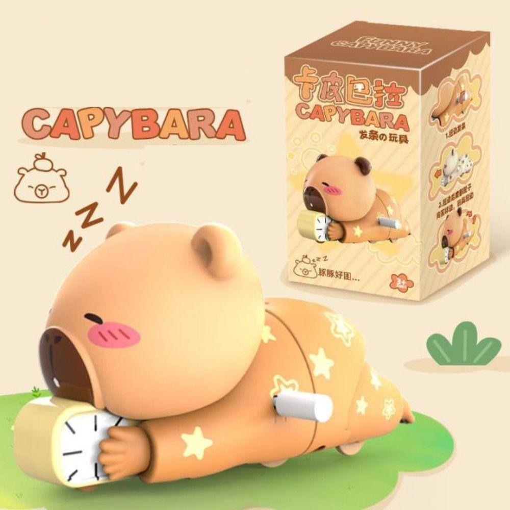 Cartoon Anime Wind-up Toy Interactive Clockwork Model Capybara Clockwork Toys  Kindergarten