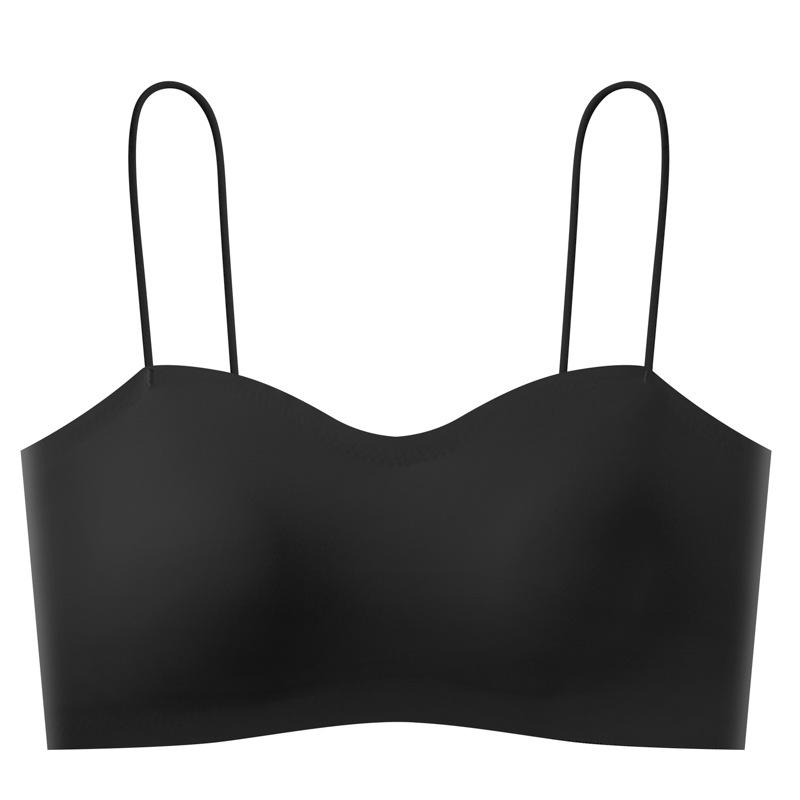 Hot Sale Women's Seamless Wire-Free Push-Up Bandeau Bra with Thin Straps & Beautiful Back Design