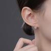 Heart Butterfly Zirconia U-Shaped Stud Earrings: Modern, Artistic, Light Luxury Style for Women
