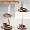 Ceramic Incense Holder 4-in-1 Ceramic Incense Burner Holder 1pc | Palo Santo & Sage Smudge Stand with Stick Candle Holder, Elegant Home Decor