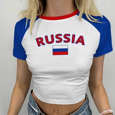 European and American Summer Letter Embroidery Y2K Streetwear Crop Top