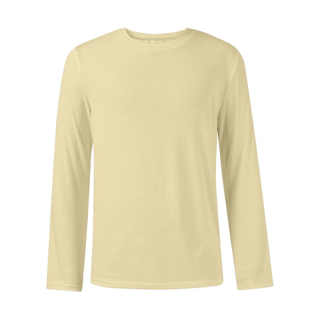 Men's Slim-Fit Casual  Neck Knit Long Sleeve Base Layer Top
