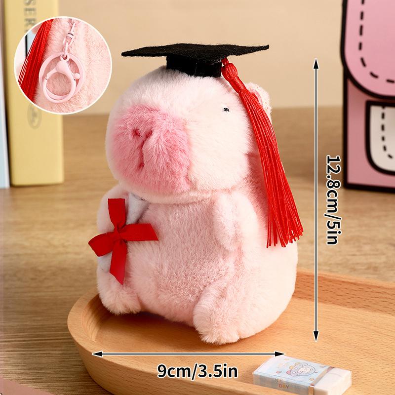 Doctor Capybara Doll Graduate  Kawaii Stuffed Animal Plushie Cute Pendant Creative Cartoon Pillow Graduation Gifts