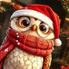 Reusable Christmas Decor Cute Owl Static Window Clings, Santa Hat Scarf Wreath Bell Snowflake Festive Holiday Home Decals, No-Adhesive Glass Stickers