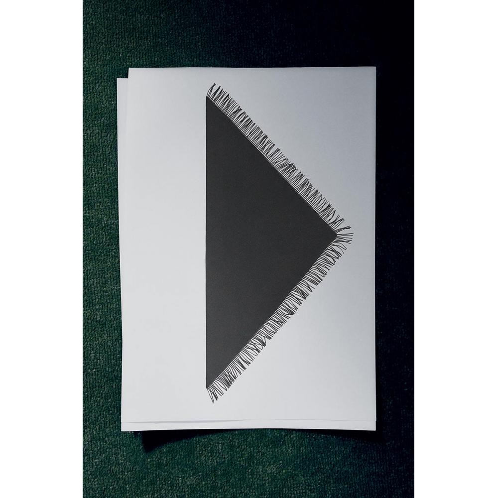 Cos Japan Fringed Merino Wool Triangle Scarf