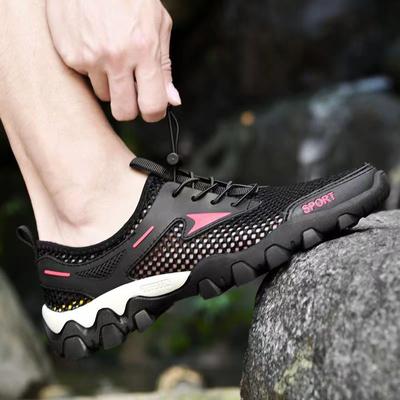 Foreign Trade 2025 New Men's Outdoor Mountaineering Travel Shoes Mesh Breathable Fashion Trend Lightweight Wading Shoes