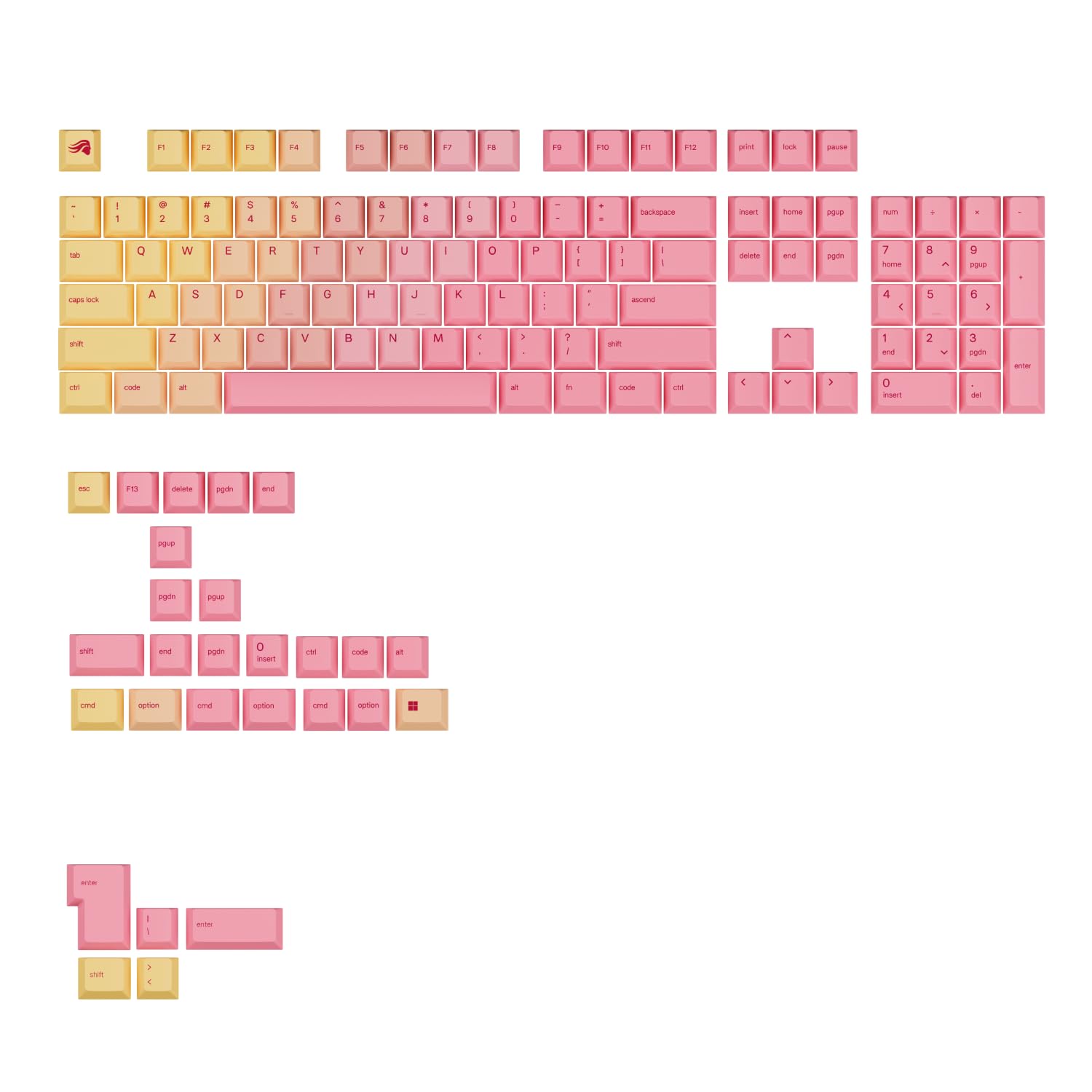 

Glorious GPBT Gradient Keycaps Grapefruit US Retail KB0866 - - - GLO-KB-ACC-KC-GPBT-GR-GPF-US