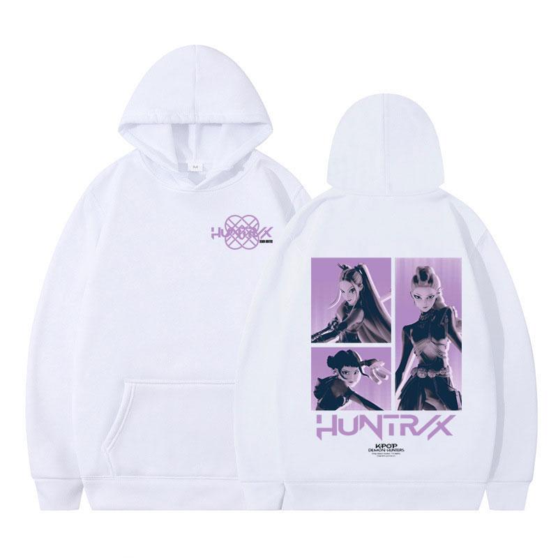 K-pop Demon Hunter Anime Graphics Hoodie Men Women Fashion Sweatshirt Long-sleeved Casual Aesthetic Trendy Loose Male Pullover
