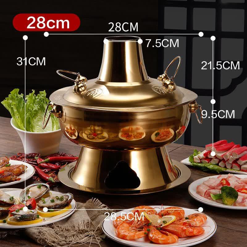 Qiwei Old Beijing Yuan Yang Charcoal Copper Hot Pot