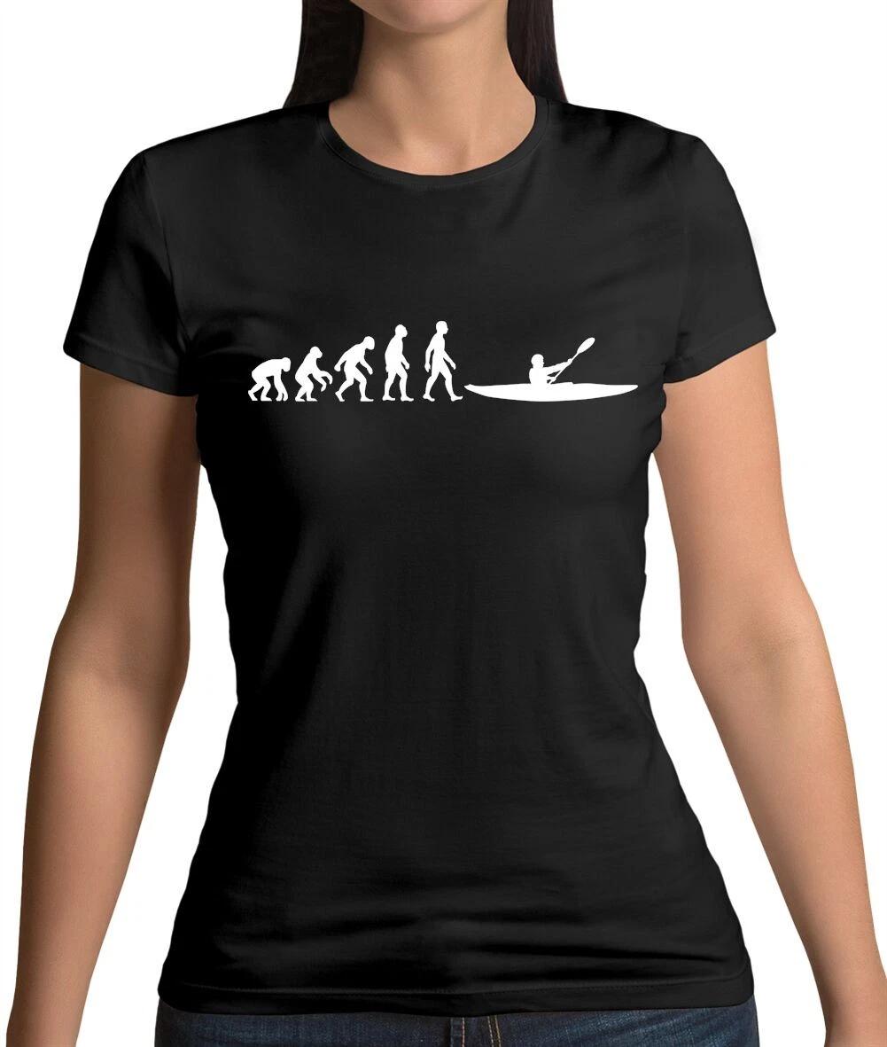 Evolution Of Man Kayak - Womens T-Shirt - Canoe - Kayaking - Rowing - Row L