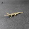 Antique Bronze Small Crocodile Statue Home Ornaments Retro Copper Animal Alligator Figure Feng Shui Business Decorations Crafts