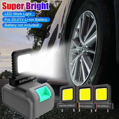 1/2PCS LED Work Light for Makita for Milwaukee for Dewalt for Bosch for Dayi Lomvum Zhipu 20-21V Li-ion Battery(No Included)
