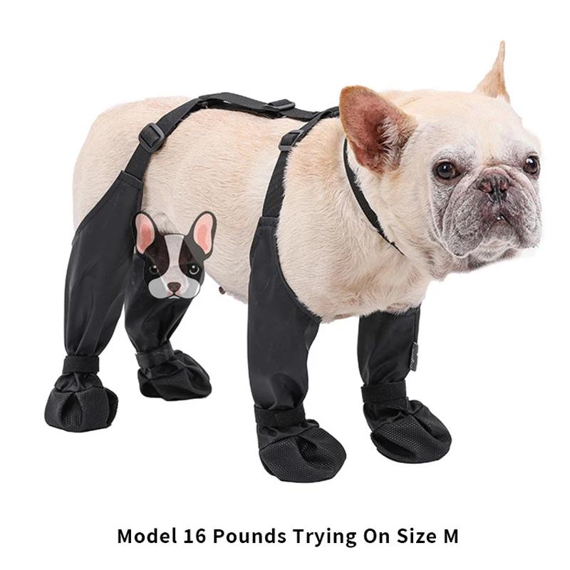 

Best Anti-Slip Dog Shoes Pet Paw Protector Dog Rain Booties, Dirty-proof & Anti-fall Dog Outdoor Dog Suspender Sock Shoes L чёрный