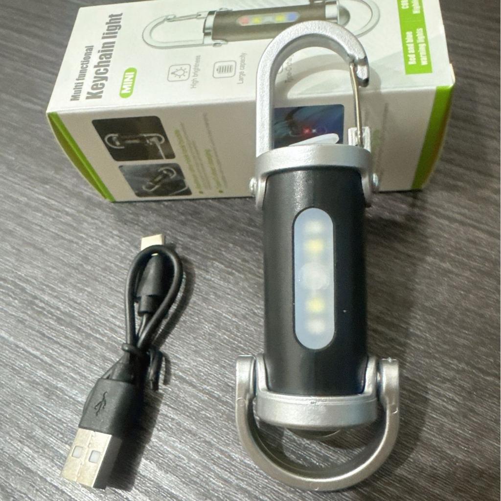 Portable Rechargeable Bright Keychain Flashlight,Key Chain Flashlight Rechargeable, Waterproof for Hiking,Night and Outdoor Work