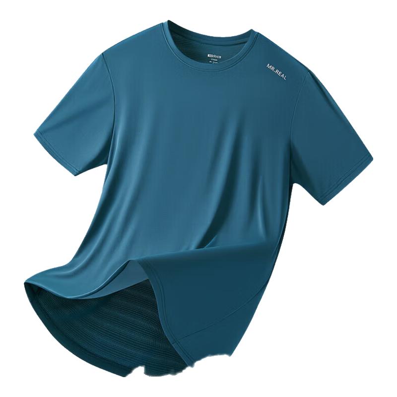 Hodo Men's Solid Color Quick-Dry Round Neck T-Shirt