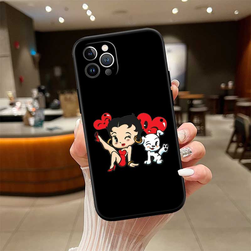 

RE11 B-Bettys Pattern B-Boops New High-End Shell Phone Case for iPhone SE X XS XR 16E 17 11 Pro Max 8 7 6 6s Plus Air iPhone XR