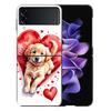 Lovely Puppy Heart Dogs Coque For Samsung Z Flip7 6 Galaxy Case Shockproof Z Flip5 Z Flip3 4 5G Hard Cover Phone TPU PC Hard Fu