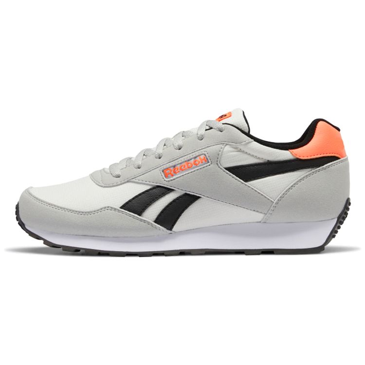 

Reebok Unisex Rewind Run Pure Grey Core Black Orange Flare Lifestyle Shoes FX0993 EU 39
