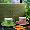 European Small Luxury Afternoon Tea Coffee Cup with Ins Style Branches and Leaves Design
