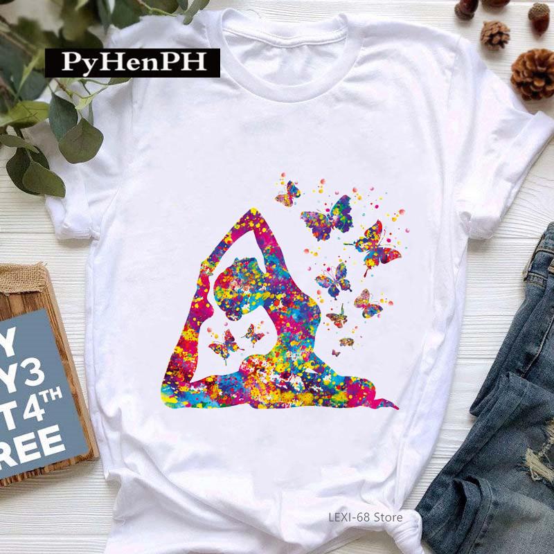 Gymnast Dansare T-shirt Mode Gymnast Konstnärlig Gymnastik Tryckt T-shirt för Kvinnor Föräldra-barn Kläder Oversized T-shirt