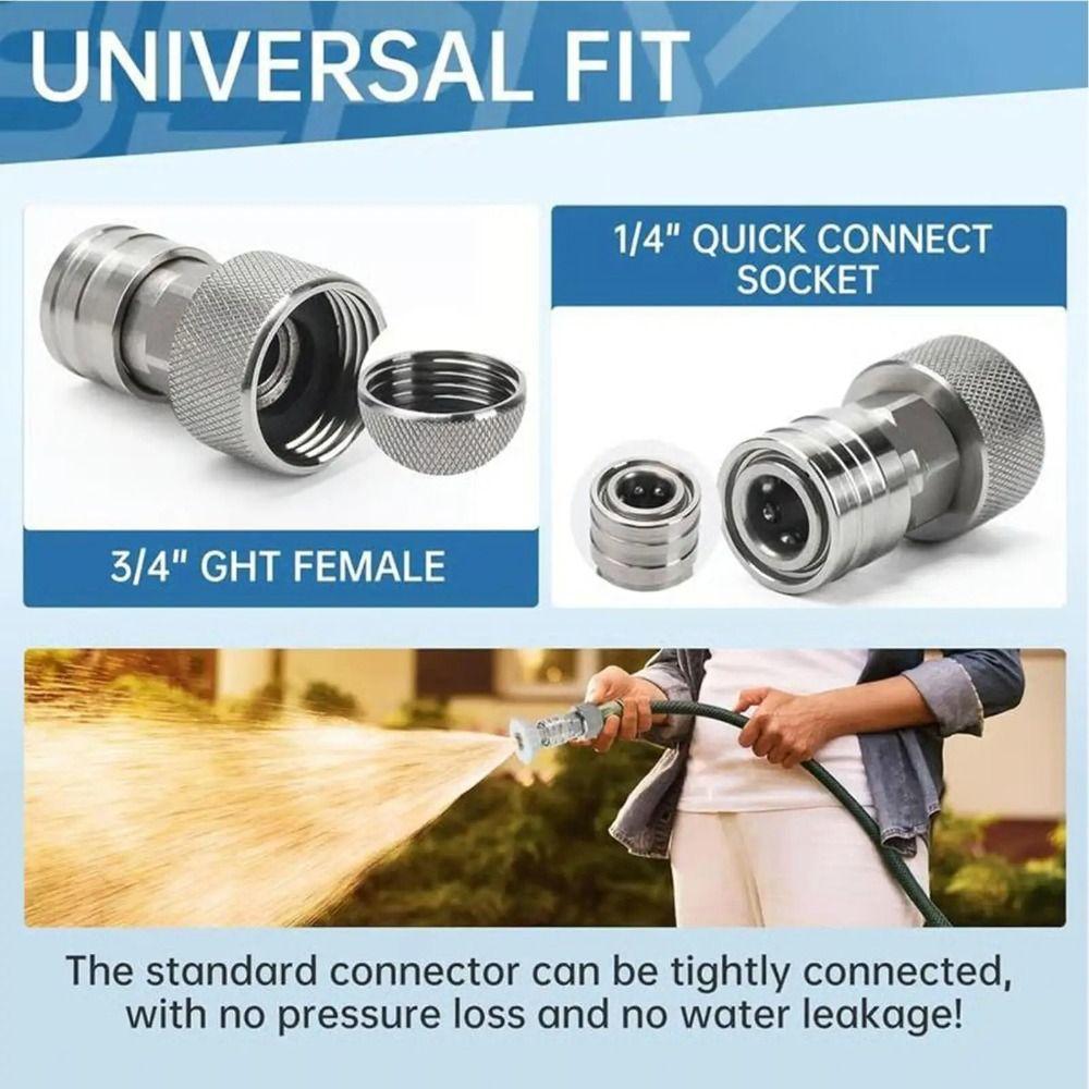 Metal Construction Quick Connector Multiple Degree Spray Nozzle Tips  Garden Washing