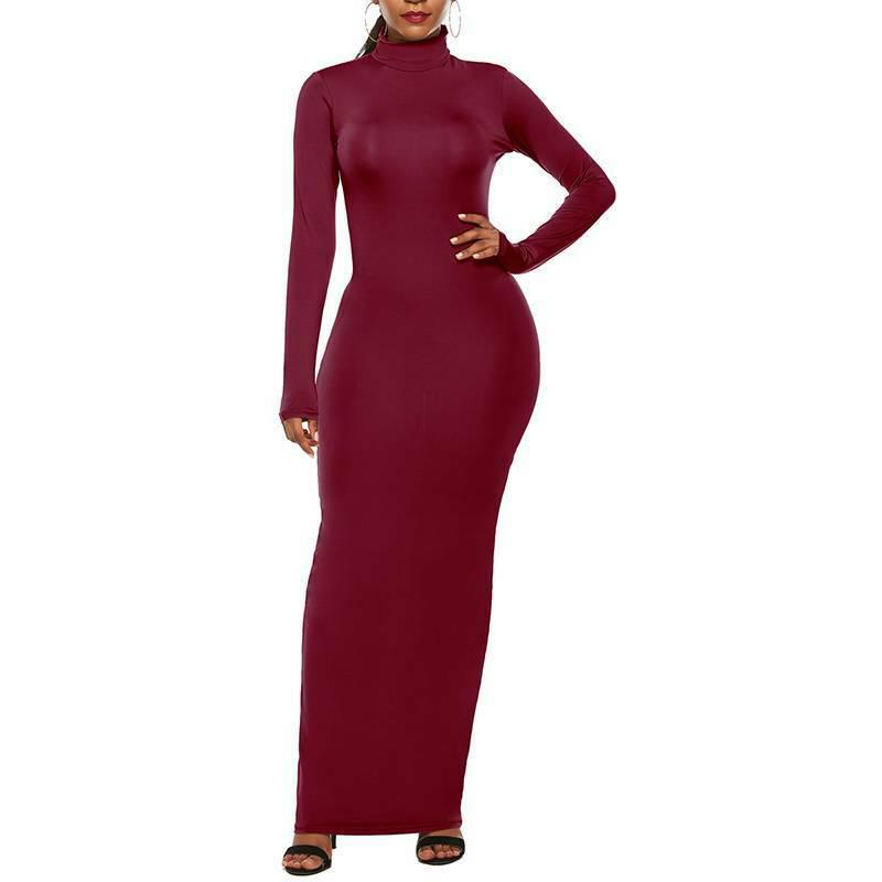 Buy Women Long Sleeve Stretch Bodycon 