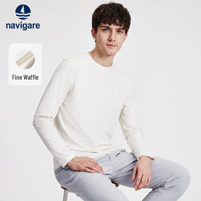 Navigare Men's Long-Sleeve Crew Neck Casual Sport T-Shirt