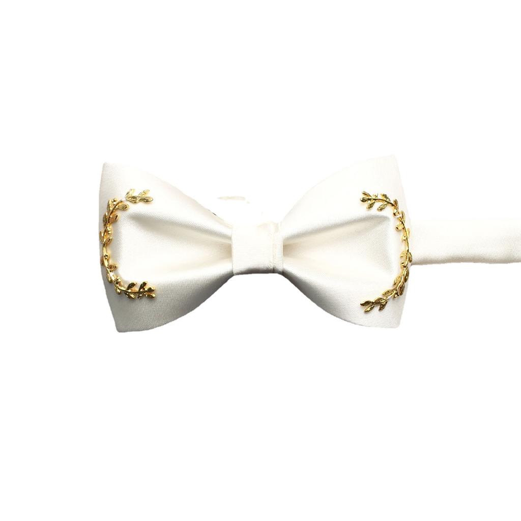 Men'S Styled Bow Tie, Wedding Celebration Groom Best Man Wedding Banquet Solid Color Bow Tie, Polyester Silk Yarn Bow Tie