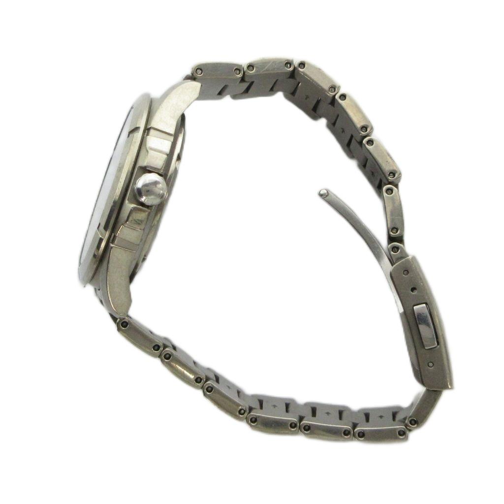 SEIKO Solar Stainless Date Silver Color V145-0AX0 Watch, Powered, Titanium, Steel, Display, GY18/ MQ Men's