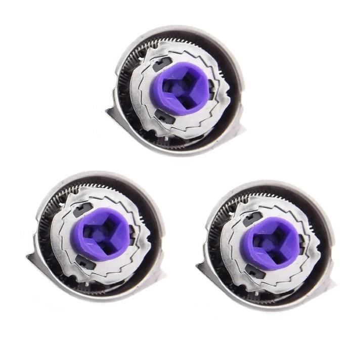 Têtes de rasoir de rechange Oral-Q pour Philips PT739 PT737 PT727 HQ8 - Lot de 3 + Brosse de nettoyage