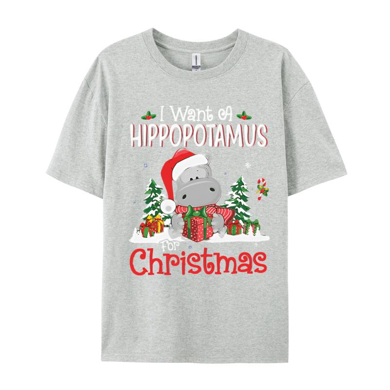 Unisex Retro I Want A Hip Popotamus Christmas Tshirt Unisex TShirt Cotton Tees Harajuku TShirt Anime Printed Tshirt