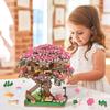 DIY Cherry Blossom Tree Building Block Kit Micro-particle Gifts Cherry Bonsai Tree Building Sets Sakura Tree House Model Sets