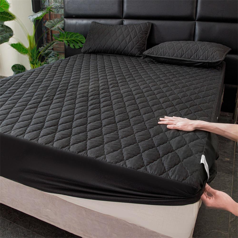 Waterproof Matress Protector Rhombus Lattice Pattern Mattress Pad Durable Mattress Cover  Hotel