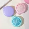 4Pcs Mini Makeup Mirror with Comb Round Air Cushion Comb Simple Folding Air Bag Comb  Girl Women