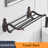 Bath Hardware Sets Black Brushed Bath Cup&Tumbler Holders Europe Toilet Brush Holder Towel Bar Paper Holders Cloth Hook WF-88800