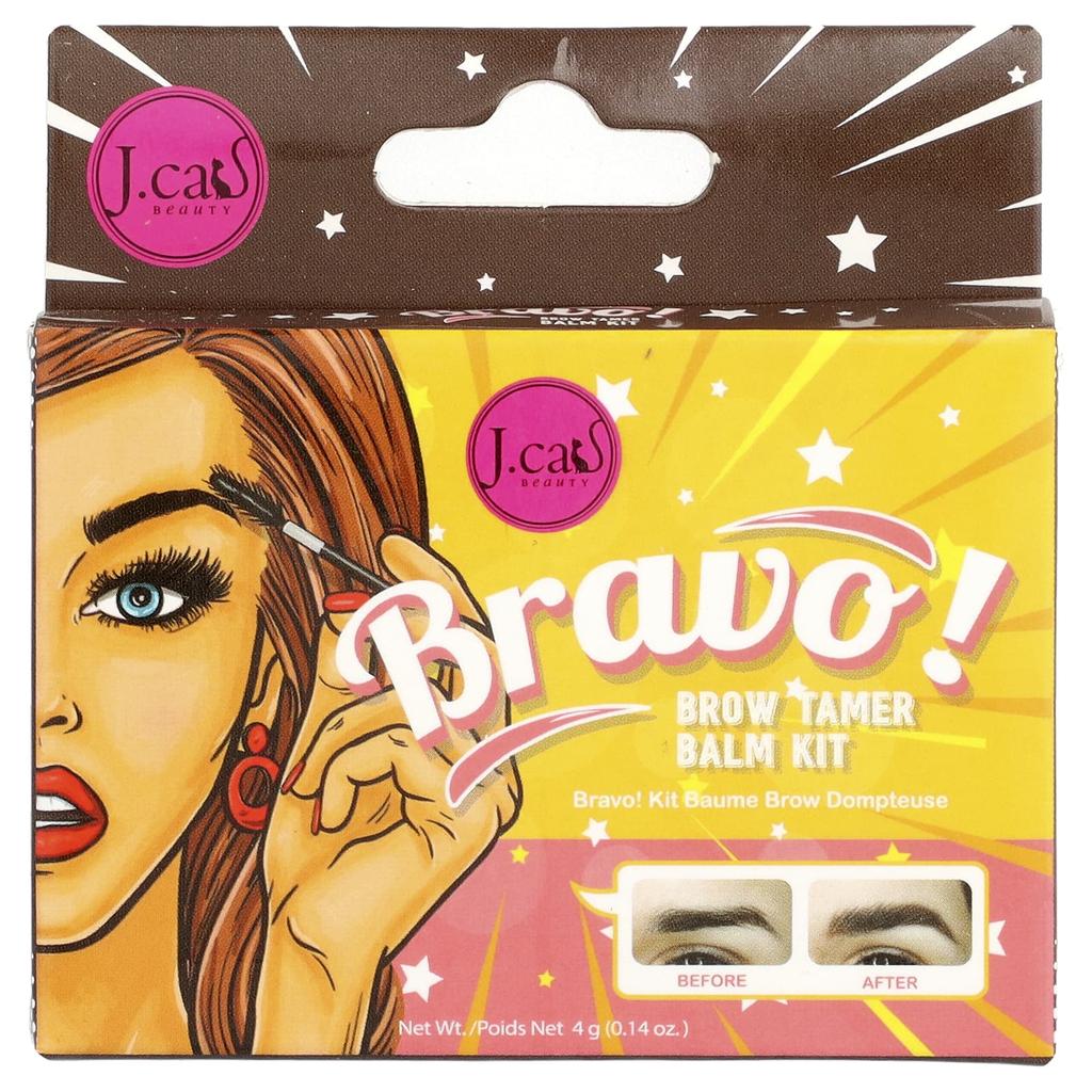J.Cat Beauty, Bravo! Brow Tamer Balm Kit, BBK101 White, 4g (0.14oz)