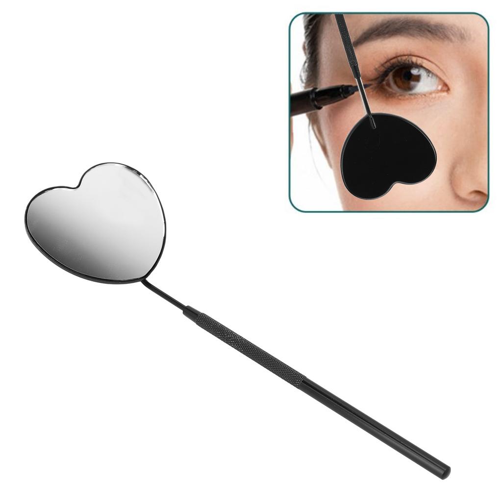 Heart Shaped Lash Mirror Professional Portable Stainless Steel Makeup Eyelash Mirror for Lash Extension