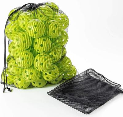 INDIVE Baseball Slagtræningsbolde med Huller og Netpose (Indendørs Træningsbolde, Letvægt, Indendørs Øvelseslegetøj, Baseballbolde) (50 Bolde (2