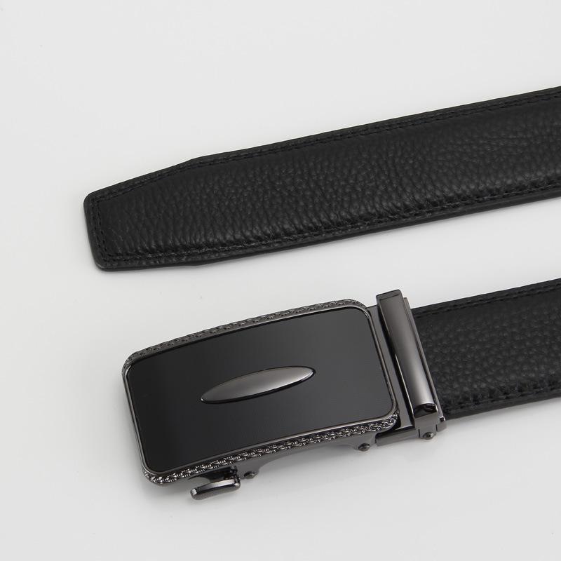 Men's Real Cowhide Belt  Automatic Buckle  Business Casual Top Layer Cowhide Belt  Men's Waist Belt Belt