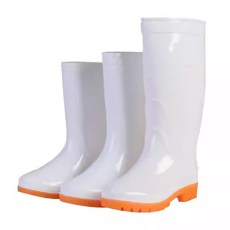 White Lined Waterproof Rain & Sanitary Boots 42