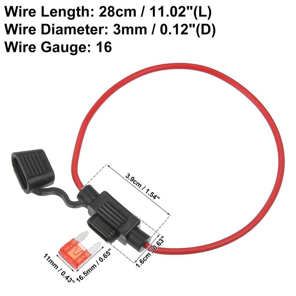 X AUTOHAUX Car Inline ATC Blade Style Inline Fuse Holder