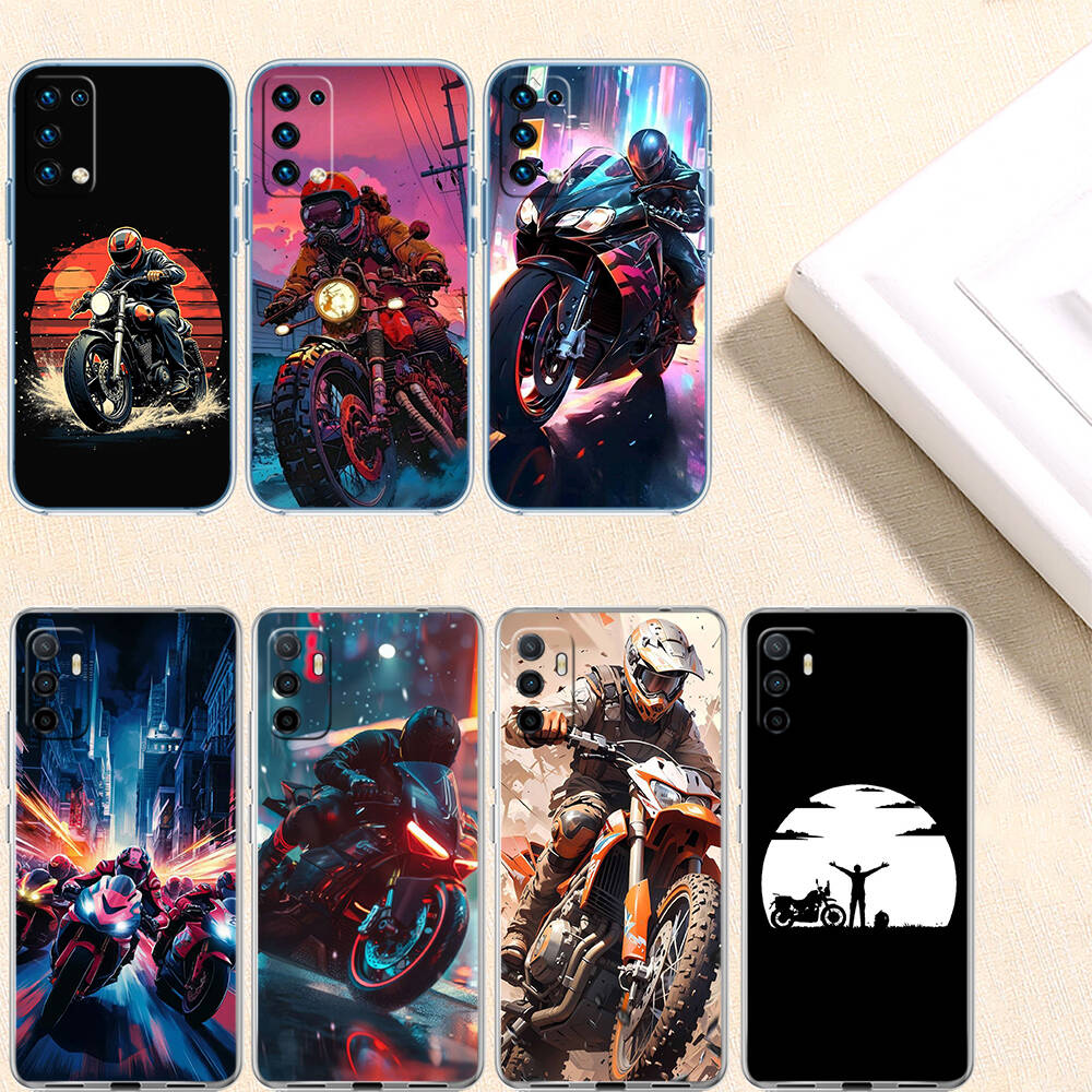Motorcycle Racing Case for Motorola E7 E22 E20 E13 E15 E22S E30 E40 G10 G20 G04 G22 G23 G05 G75 G35 G55 G6 G7 G8 G9 Plus Power Play