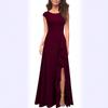 Rochie de cocktail elegantă cu volane, pentru femei, MUSHARE, cu crăpătură sexy și buzunare