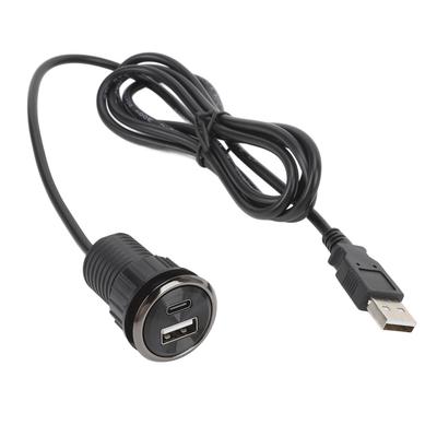 Desktop Power Grommet Kleine Versteckte Flush Mount Power Strip Sockel mit 2 USB Lade Ports für