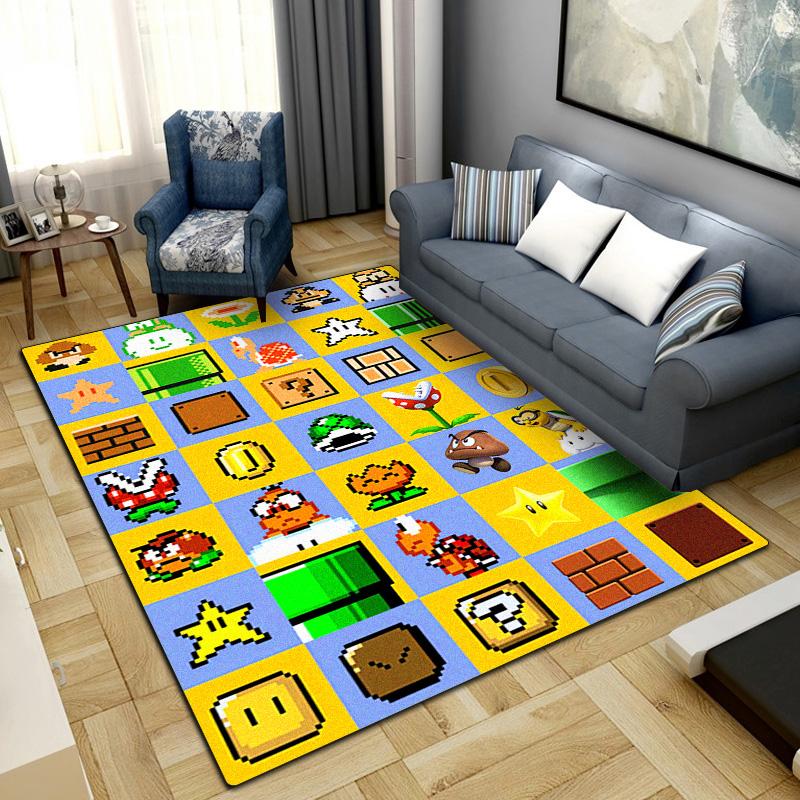 

Classic Pixel Games Print Rug Living Room Home Fashion Decoration Office Desk Chair Carpet LXR90 60x90cm