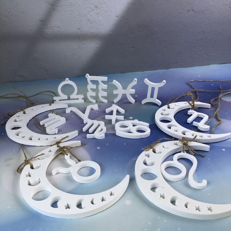 Pack of 2 Constellations Silicone Mold Handmade Craft Tool Silicone Pendant Moulds for Crafting Cement Wall Hangings