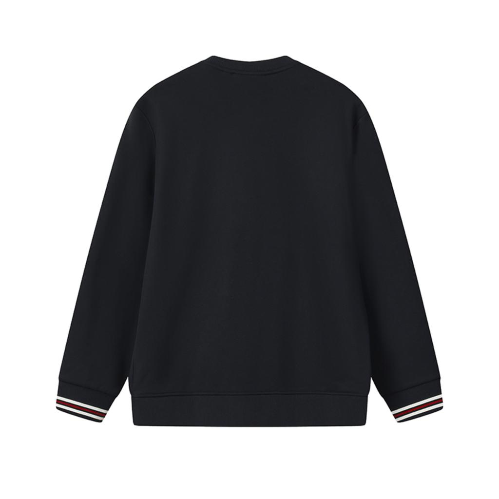 FILA Heritage Fleece Lined Classic Trendy Comfortable Versatile Pullover Sweatshirt Men sweatshirt Legendary-Blue F11M548204FNV