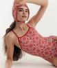 Lupeulupeu [Strawberry Table_Red] One-Piece Swimsuit