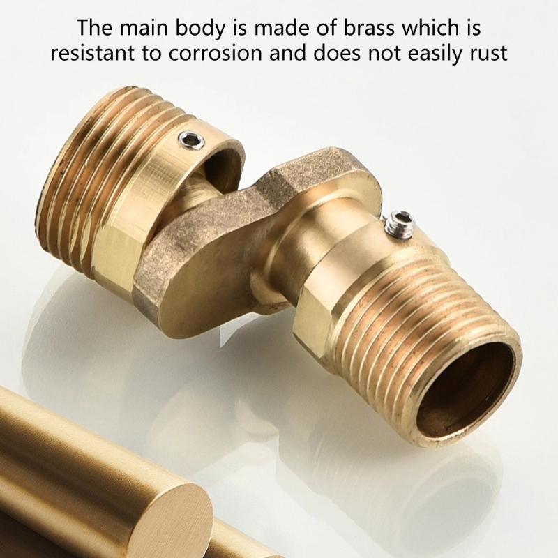 Wall Mounted Angle Adjustment Shower Faucet Adapter 360 Degree Rotating Adjustable Leg Copper Angled Curved Foot