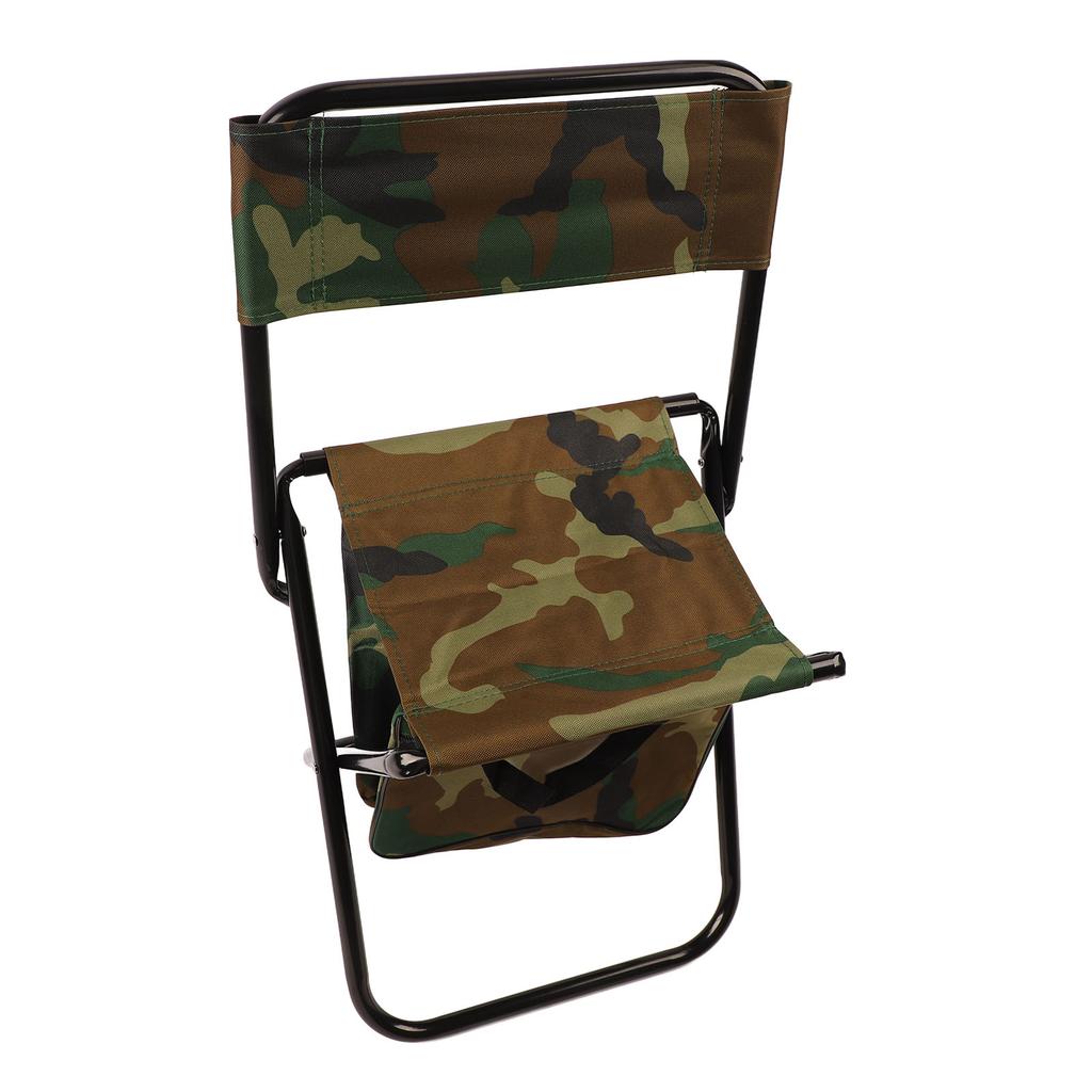 Camping Chair Steel Pipe Oxford Cloth Portable Folding Chair Stool with Bag for Fishing Picnic